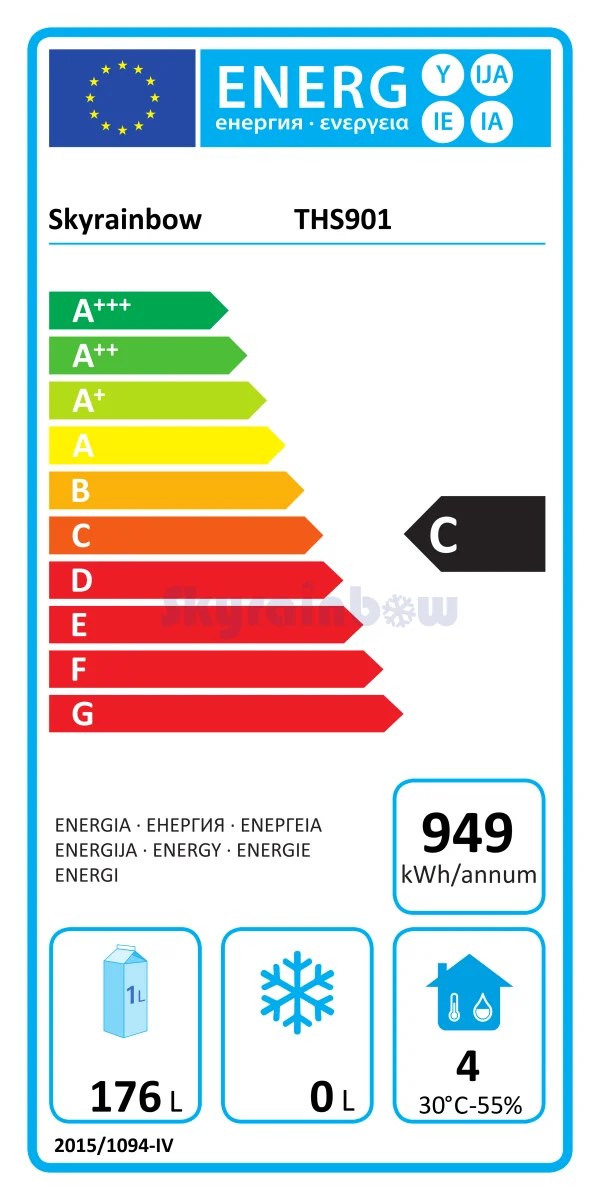 THS901 - Saladette réfrigérée 2 portes , 900 x 700 x 870 mm