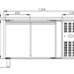 THSNACK2100TN - Meuble réfrigérée 2 portes Positif , 1360 x 600 x 860 mm