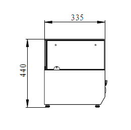 THV1200/330 - Vitrine réfrigérée GN 1/4, 1200 x 335 x 435 mm