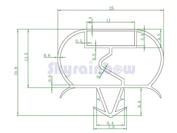 Joint de porte pour saladette série THS9 + THPS. Dimensions 396x494mm