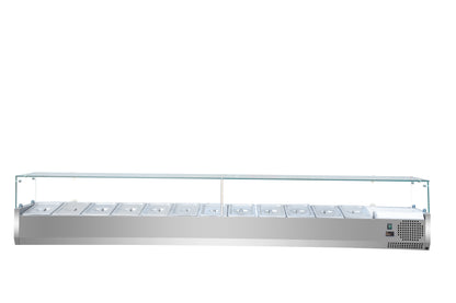 THV2520/380 - Vitrine réfrigérée GN 1/3, 2520 x 395 x 435 mm