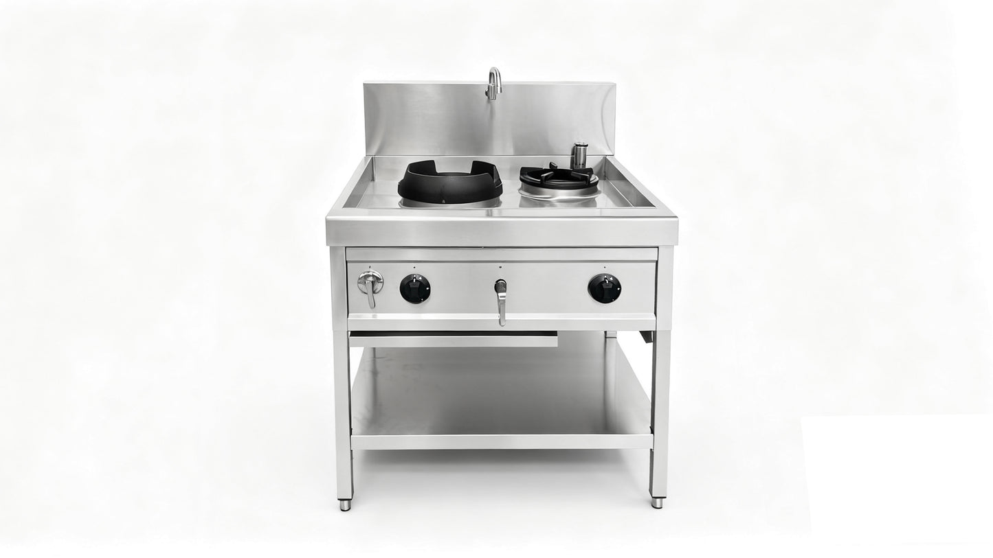 THW1+V1 - Réchaud Wok - 900x900x860+280