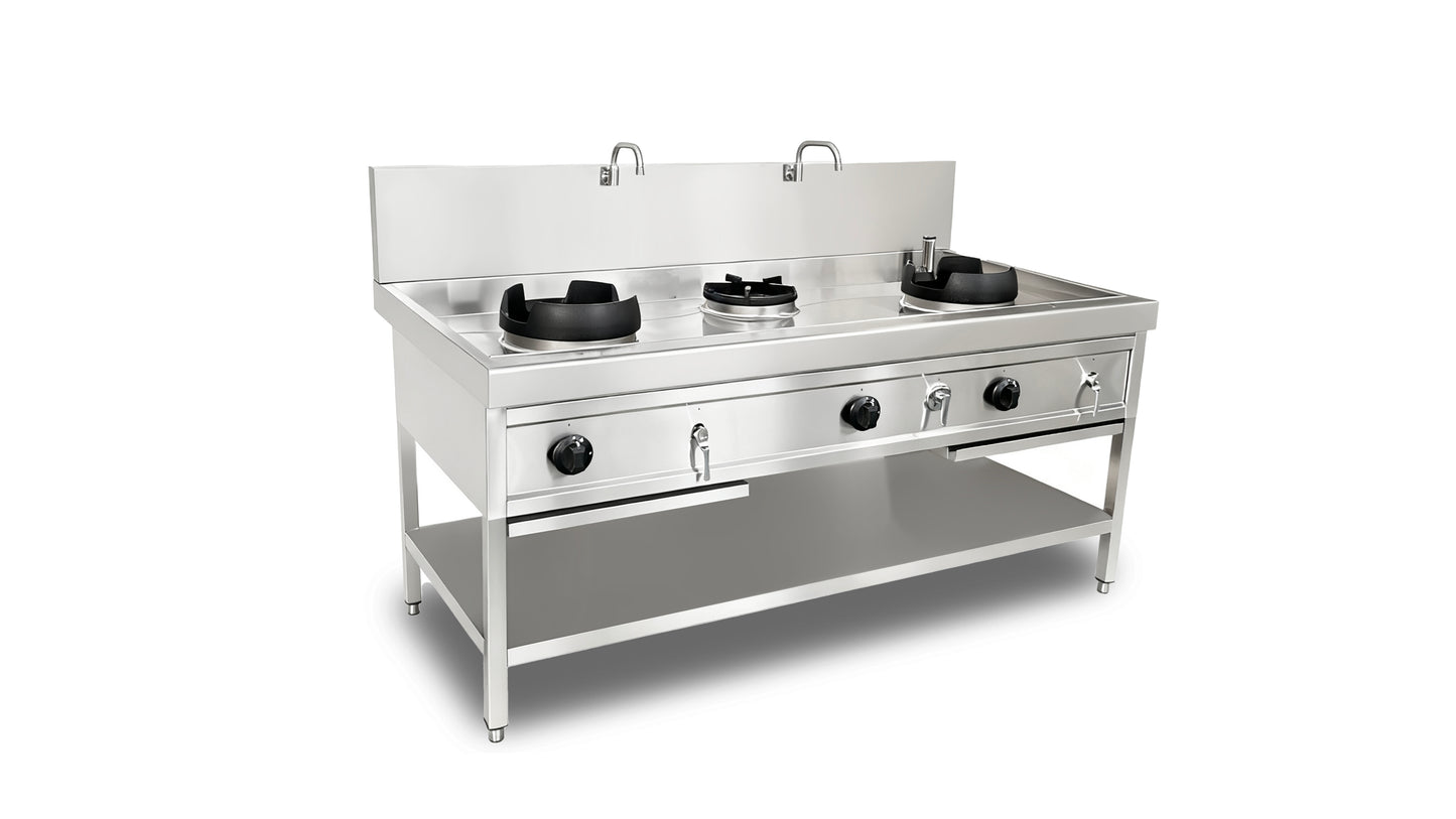 THW2+V1 - Réchaud Wok - 1800x900x860+280