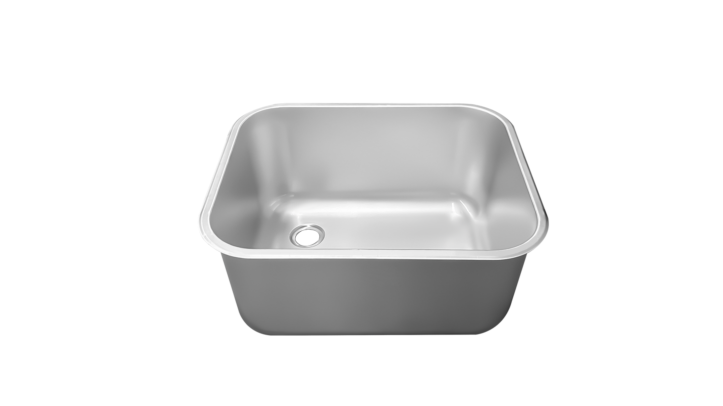 THC405030L - CUVE INOX TROU A GAUCHE - 400X500X300mm