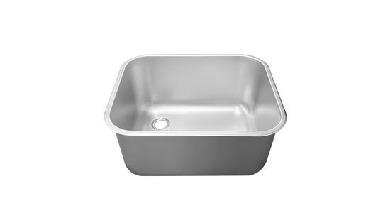 THC405030L - CUVE INOX TROU A GAUCHE - 400X500X300mm