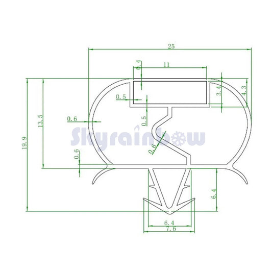 JOINT700TIROIR - Joint en caoutchouc pour bloc de 2 tiroirs GN1/1 (1 pièce) - Dimensions 388 x 278 mm