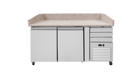 THPZ2600TNF - Table à pizza réfrigérée 2 portes , 1620 x 800 x 1000 mm