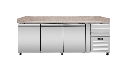 THPZ3600TNF - Table à pizza réfrigérée 3 portes , 2130 x 800 x 1000 mm