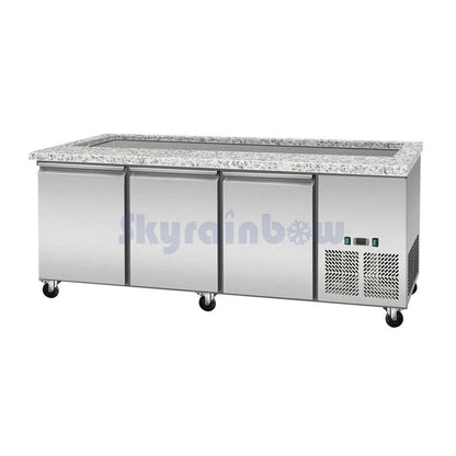 THSAI228RG - Saladette réfrigérée Boisée - 4 portes ,GN 1/1 x 6