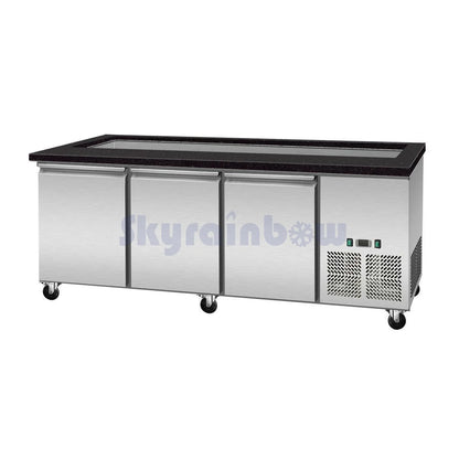 THSAI188S  - Saladette réfrigérée Boisée - 3 portes, GN 1/1 x 5