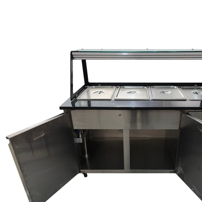 THSAI188S  - Saladette réfrigérée Boisée - 3 portes, GN 1/1 x 5