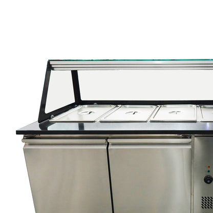 THSAI188S  - Saladette réfrigérée Boisée - 3 portes, GN 1/1 x 5