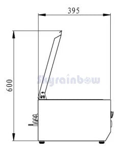 THVD1800/380 - Vitrine réfrigérée GN 1/3, 1800 x 395 x 255 mm