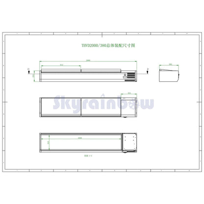 THVD2000/380 - Vitrine réfrigérée GN 1/3, 2000 x 395 x 255 mm