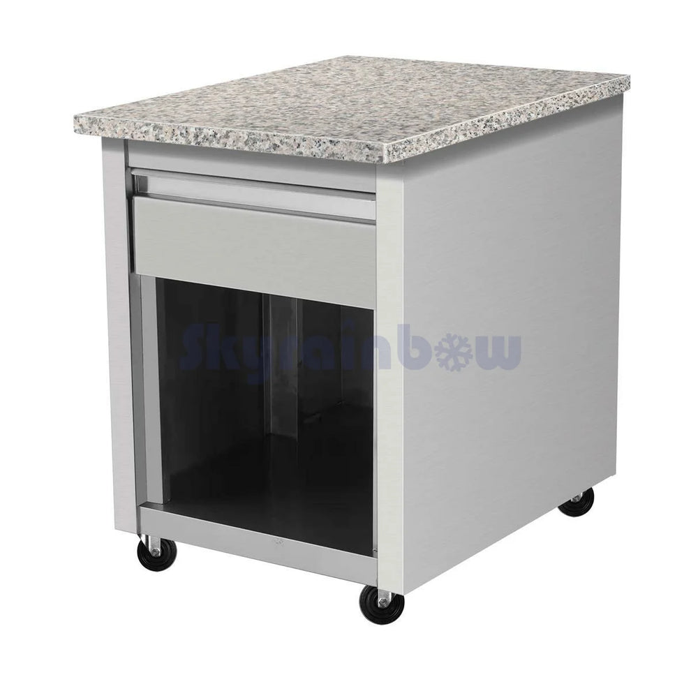 Caisse Boisée avec grainit et tiroir - 600x820x855mm SKYRAINBOW-THKT68