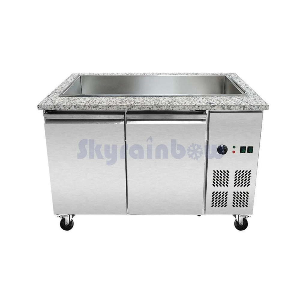 SNACKLine Bain marie boisé - GN1/1 x 3 - 2 portes - 1230x80x1350mm SKYRAINBOW-THBM128