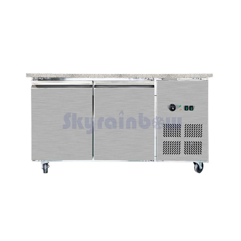 SNACKLine Bain marie boisé - GN1/1 x 4 - 2 portes - 1530x820x1350mm SKYRAINBOW-THBM158