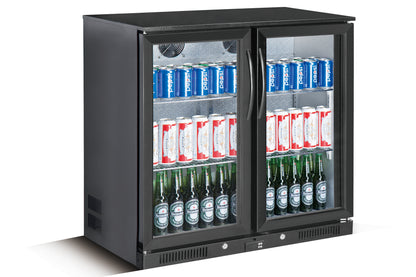 TSC2E90B - Arrière Bar Noir -1 porte battante 900 x 500 x 900 mm