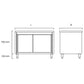 THASR186 - Placard en inox portes coulissantes, 1800 x 600x 850 mm