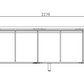 THSNACK4100BT - Meuble réfrigérée 4 portes Négative , 2230x600x860 mm