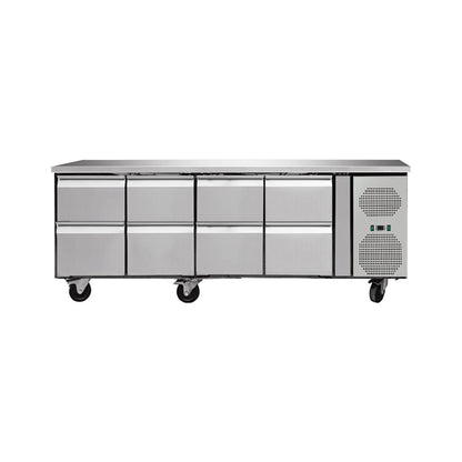 THP4100TN8D - Meuble réfrigérée Positive  8 tiroirs   , 2230x700x 860 mm