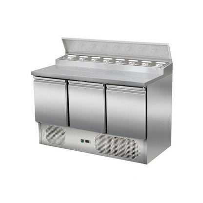 THPS300 - Saladette réfrigérée 3 portes , 1365 x 700 x 950 mm