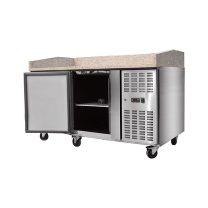 THPZ1610TN - Table à pizza réfrigérée 1 porte+ 7 tiroirs , 1510 x 800 x 1000 mm