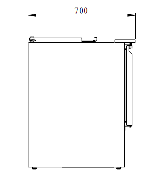 THS900 - Saladette réfrigérée 2 portes 900 x 700 x 870 mm