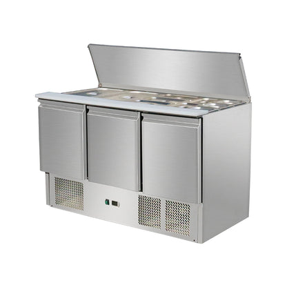 THS903 - Saladette réfrigérée 3 portes 1365 x 700 x 870 mm