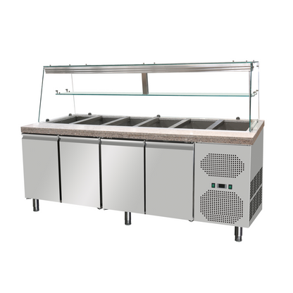 THSAI228 - Saladette réfrigérée - 4 portes ,GN 1/1 x 6