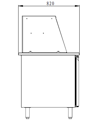 THSAI158 - Saladette réfrigérée - 2 portes ,