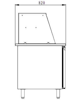 THSAI228RG - Saladette réfrigérée Boisée - 4 portes ,GN 1/1 x 6