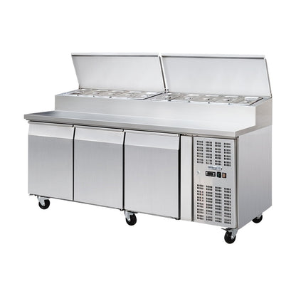 THSH3000700 - Saladette réfrigérée - 3 portes , 1795 x 700 x1050mm