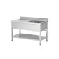 THSTR107BR1 - Plonge en inox - 1 Bac - égouttoir à gauche , 1000 x 700 x 850 mm