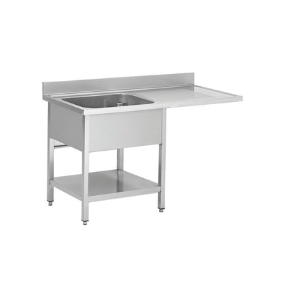 THSTR127SBL1 - Plonge lave vaisselle - 1 Bac - égouttoir à droite , 1200 x 700 x850 mm