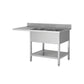 THSTR186SBR2 - Plonge lave vaisselle - 2 Bacs - égouttoir à gauche , 1800 x 600 x850 mm