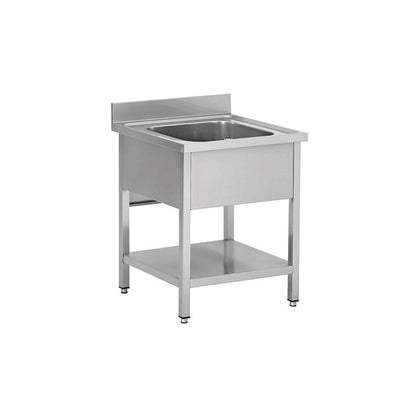 THSTR86BM1 - Plonge en inox - 1 Bac sans égouttoir, 800 x 600 x850 mm