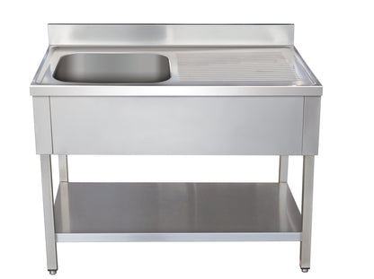 THSTR107BL1 - Plonge en inox - 1 Bac - égouttoir à droite , 1000 x 700 x 850 mm