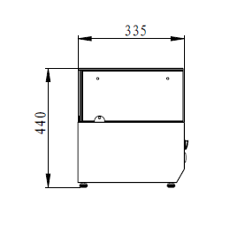 THV1400/330 - Vitrine réfrigéréeGN 1/4, 1400 x 335 x 435 mm