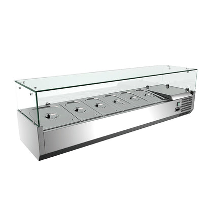 THV1800/330 - Vitrine réfrigérée GN 1/4, 1800 x 335 x 435 mm